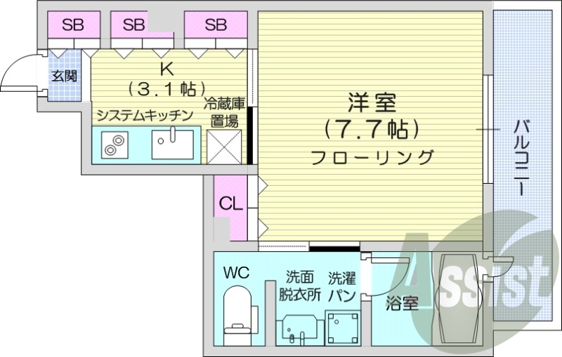 2階の間取り図