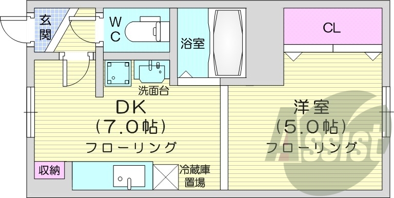 1階の間取り図