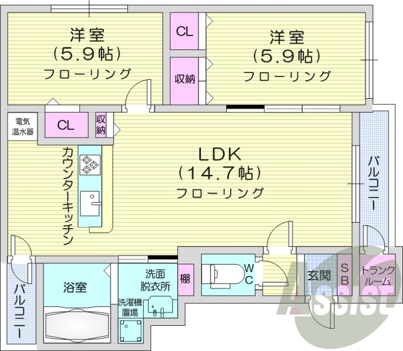 3階の間取り図