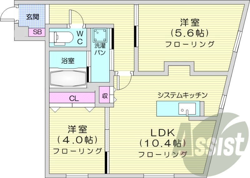 2階の間取り図