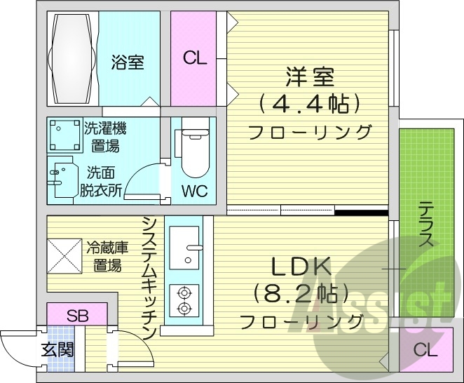1階の間取り図