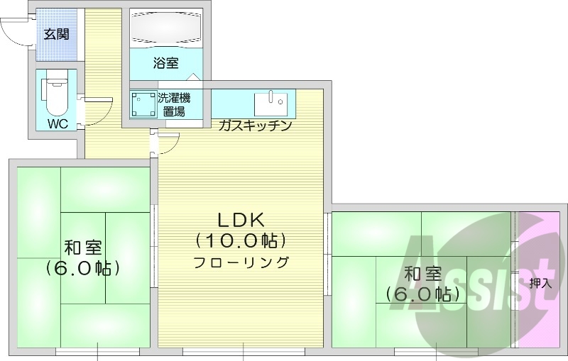 2階の間取り図