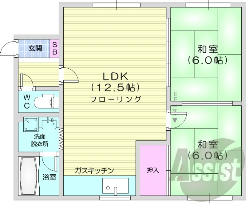 1階の間取り図