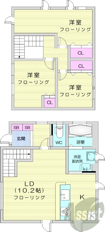 3LDK、エアコン、床暖房、ペット対応、シューズボックス