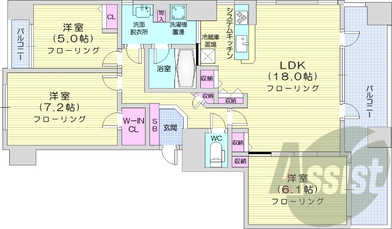 3階の間取り図