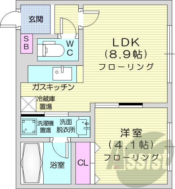 1階の間取り図