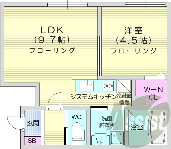 1LDK、浴室乾燥機、追炊き、ネット無料
