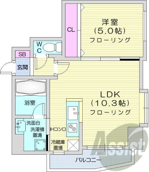 2階の間取り図