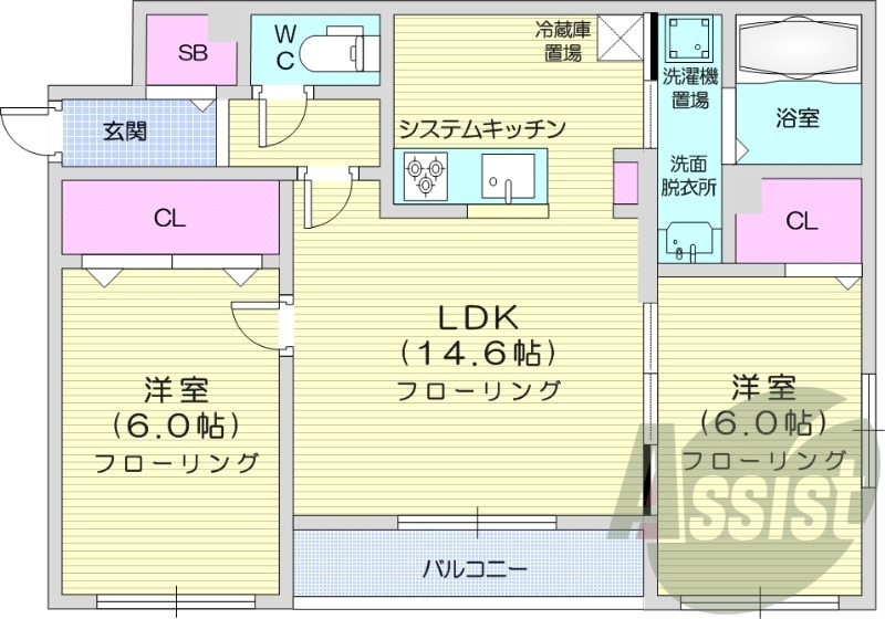 2階の間取り図