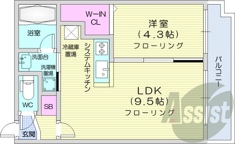 4階の間取り図