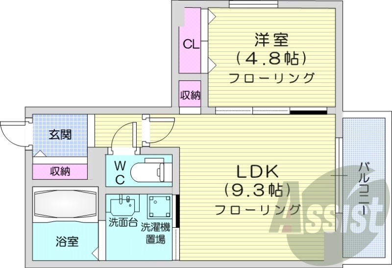1LDK、ペット相談、エアコン、ネット無料