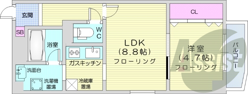 8階の間取り図