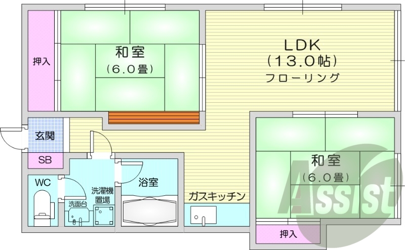 2階の間取り図