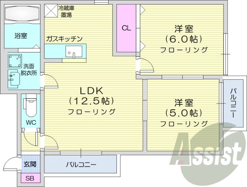 2階の間取り図