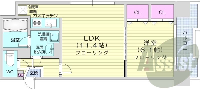 9階の間取り図