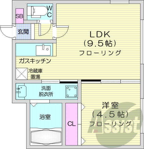 1階の間取り図