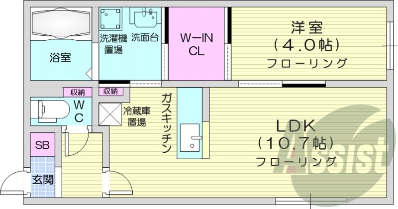 1LDK、ペット相談、エアコン、インターネット無料