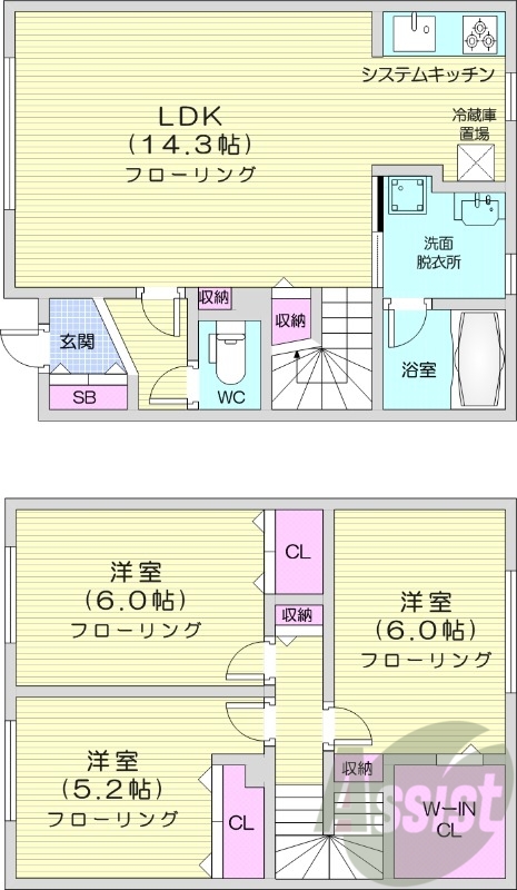 1階の間取り図