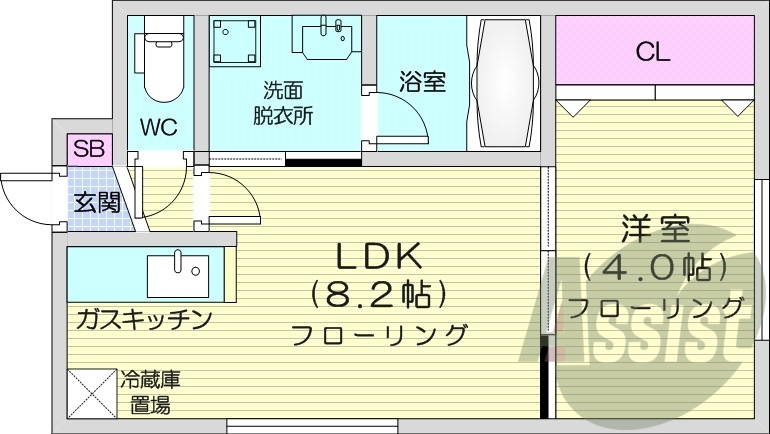 1LDK、ガスリミット、エアコン、デザイナーズ
