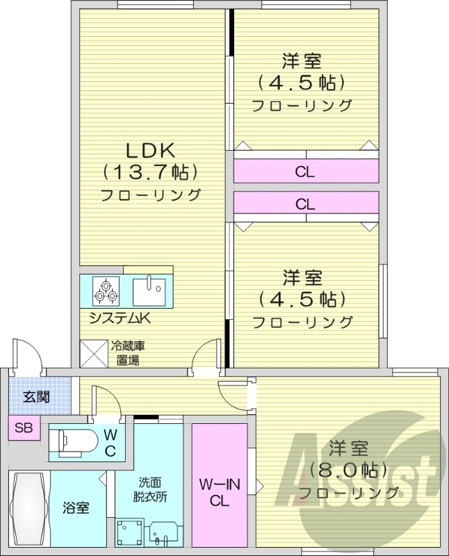 3階の間取り図
