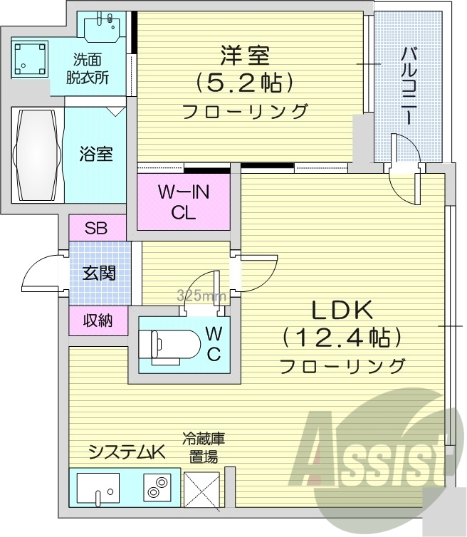 1LDK、オートロック、ネット使用料無料、都市ガス