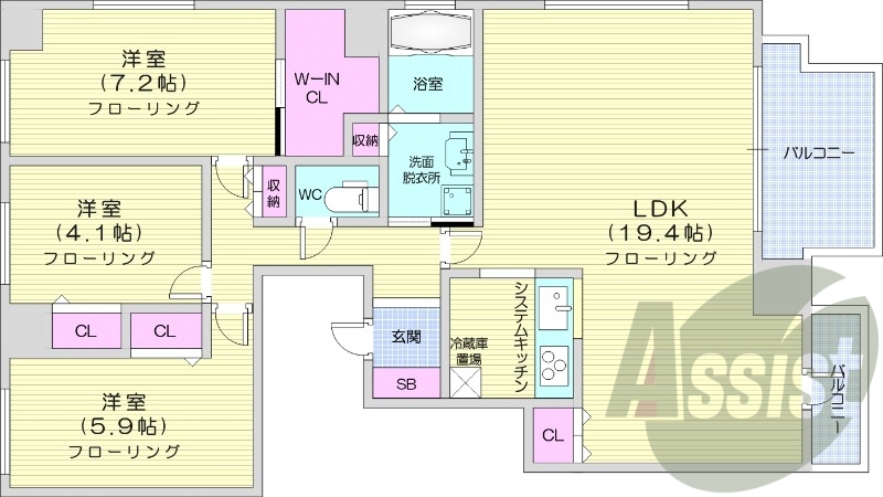 7階の間取り図