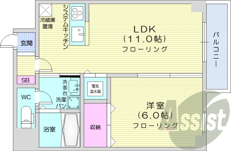 4階の間取り図
