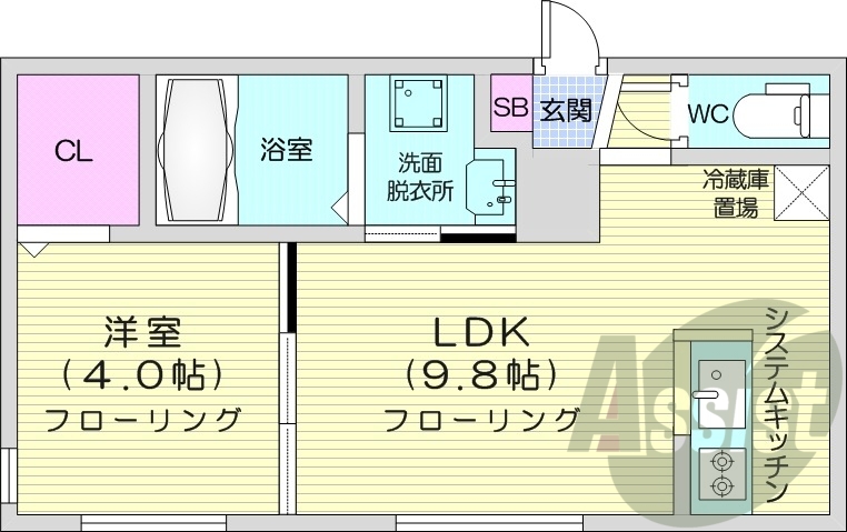 2階の間取り図