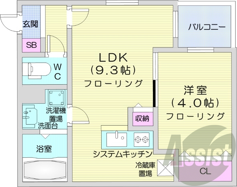 2階の間取り図