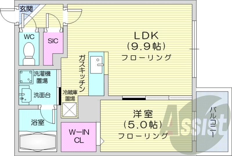 2階の間取り図