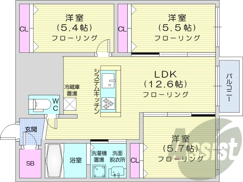 2階の間取り図