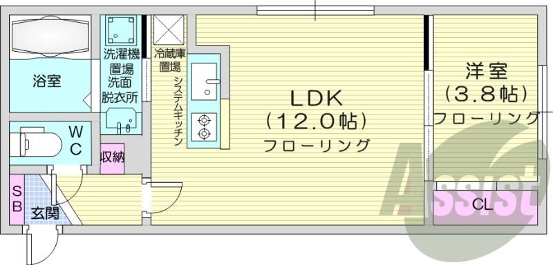 4階の間取り図