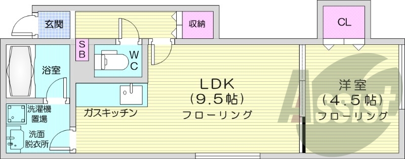 1LDK、灯油暖房、宅配ボックス、ロードヒーティング