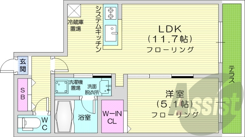 1階の間取り図