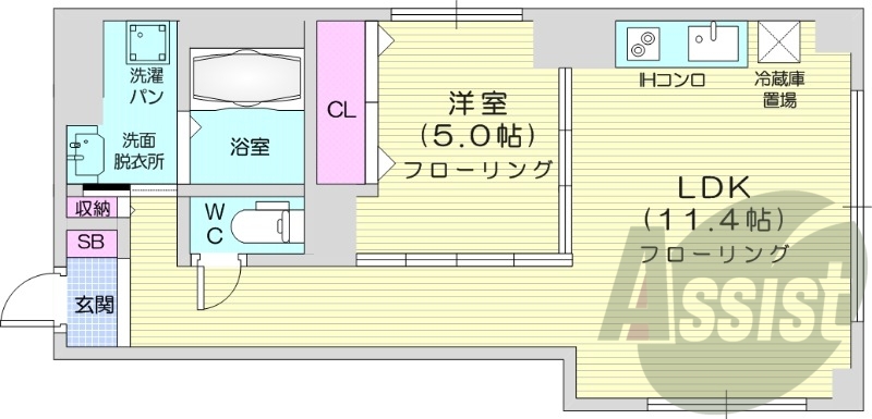 1LDK、灯油暖房、ネット無料、ペット可