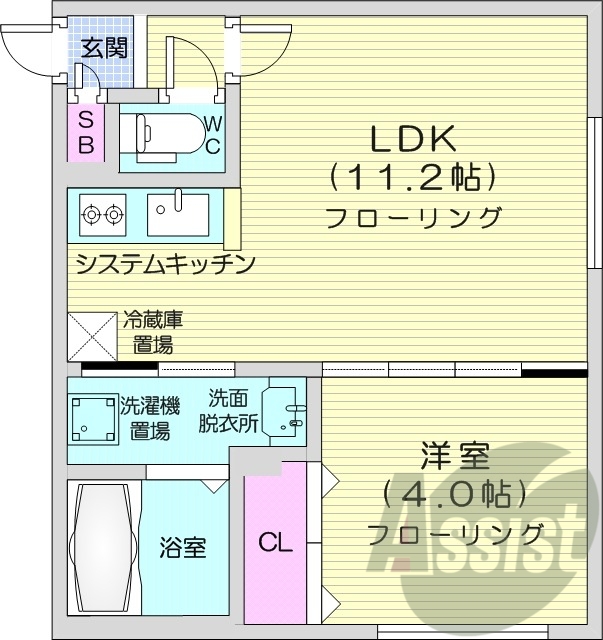 4階の間取り図