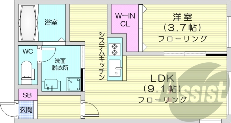 4階の間取り図