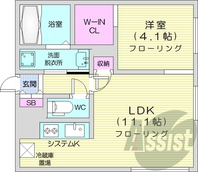 1階の間取り図