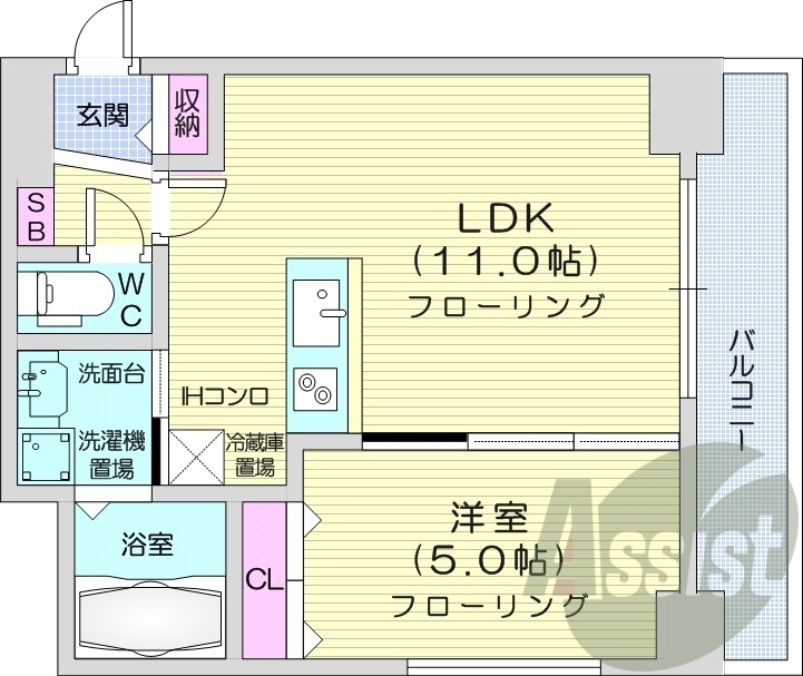 4階の間取り図