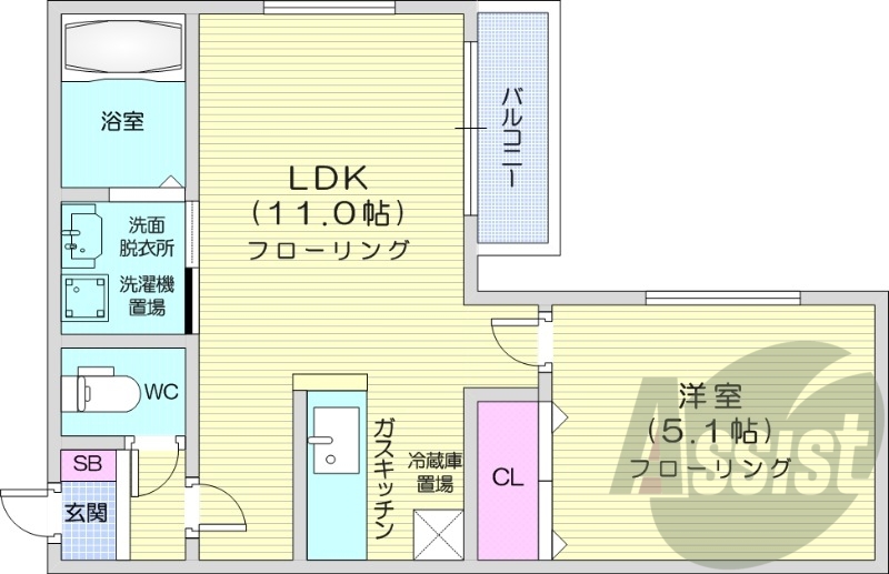 4階の間取り図