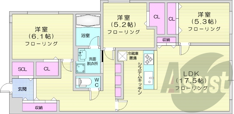 1階の間取り図