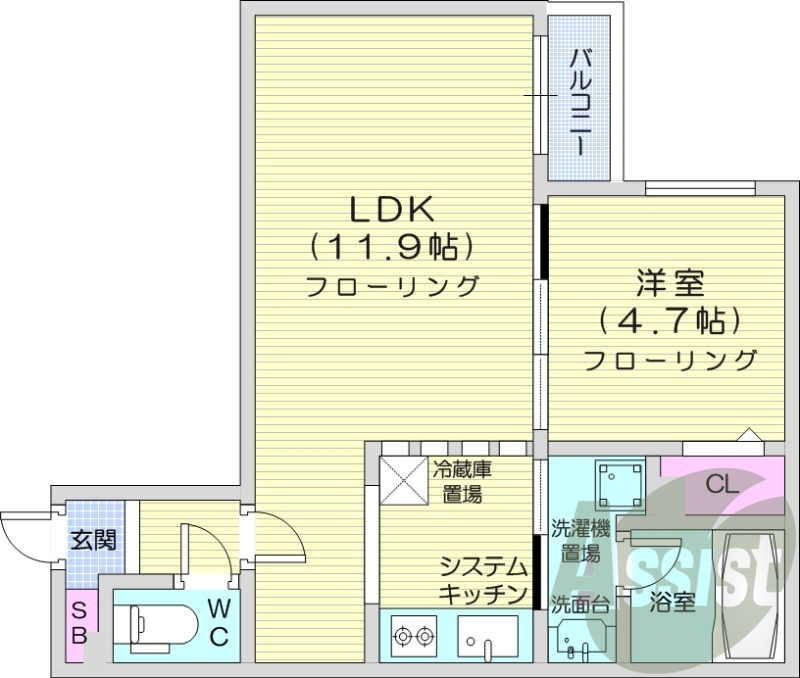 1LDK、都市ガス、デザイナーズ、エアコン、ネット無料