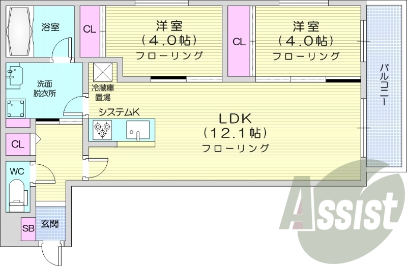 1階の間取り図