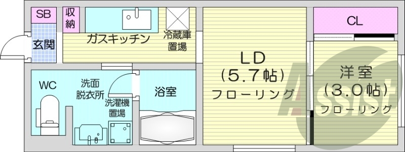 1DK、エアコン、灯油暖房、オートロック、ネット無料