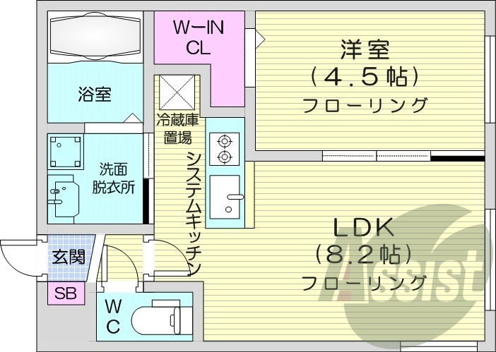 4階の間取り図