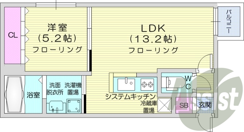 4階の間取り図