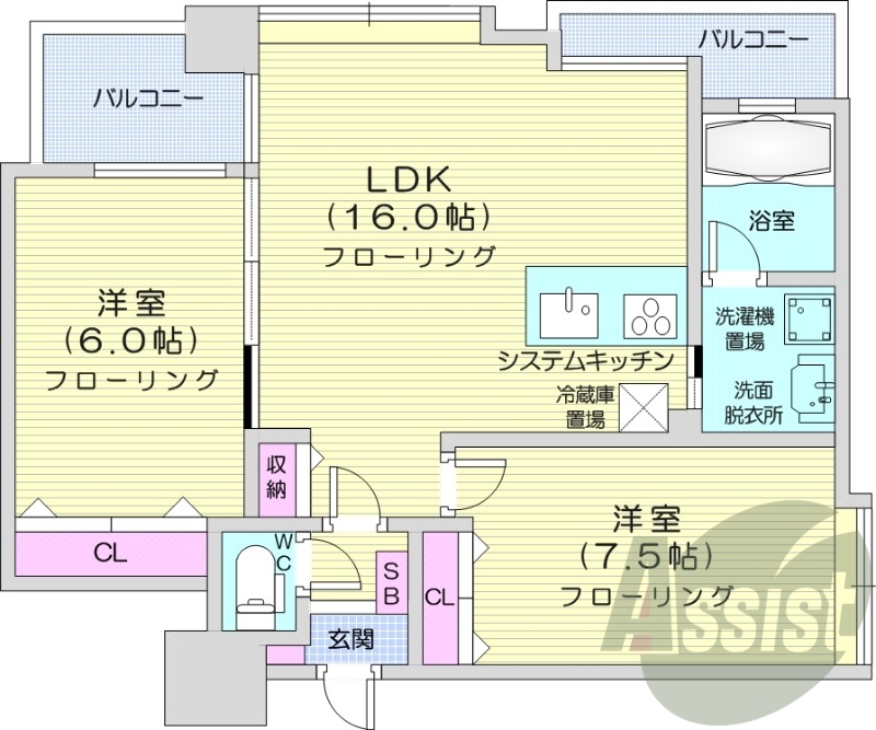9階の間取り図