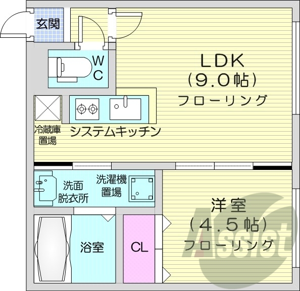 1階の間取り図