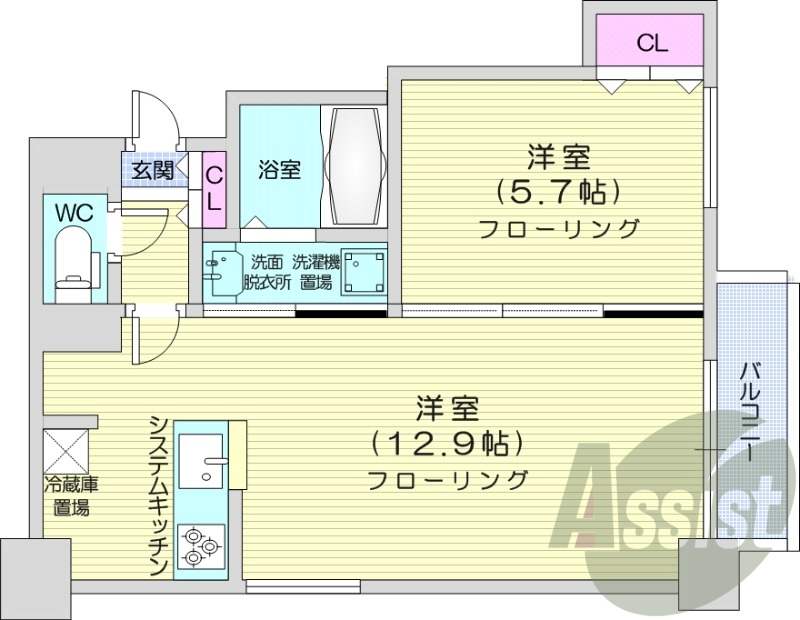 4階の間取り図