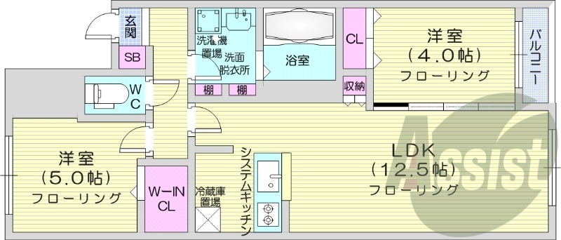 1LDK、都市ガス、浴室乾燥機、エアコン